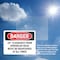 Signmission 18 Clearance From Sprinkler Head Must Be, 5 in W x Rectangle, Vinyl Decal OS-2PACK-DS-D-35-L-2372 - alternate 3